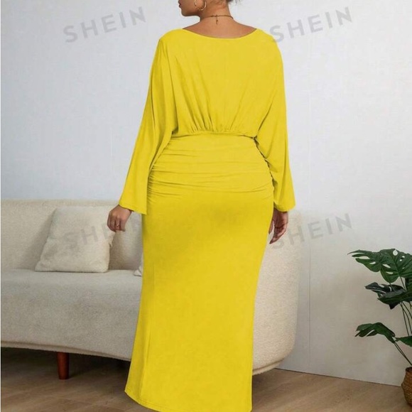 NWOT Women Yellow Maxi Dress - Picture 2 of 7